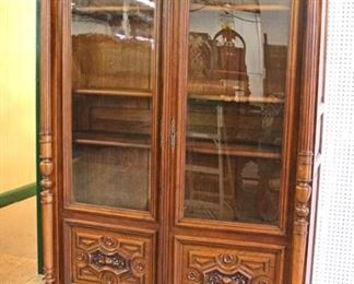BEAUTIFUL Walnut 2 Door Carved Bookcase with Original Wavy Glass
Auction Estimate $800-$1200 – Located Inside
