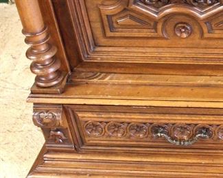 BEAUTIFUL Walnut 2 Door Carved Bookcase with Original Wavy Glass
Auction Estimate $800-$1200 – Located Inside
