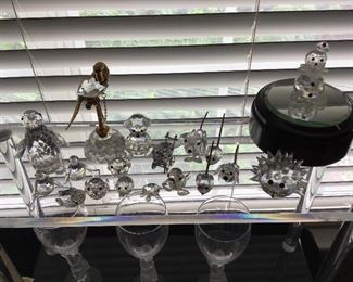 Swarovski crystal animal figurines