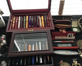 Large Collection of Ball Point & Fountain Pens