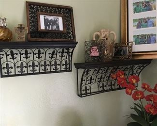 Aren't these wrought iron shelves neat?