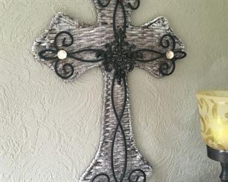 . . . love this wicker and wrought iron cross.