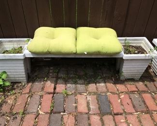 . . . a nice bench seat with planters.