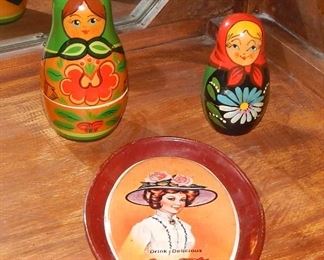 Mini Nesting Dolls from the USSR - Mini Coca-Cola Tray