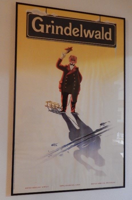 1946 Grindelwald, Switzerland Tourism Poster by Herbert Leupin