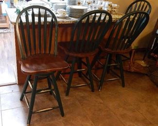 Swivel Seat Bar Stools  - Could use a little paint, but are in otherwise good shape.