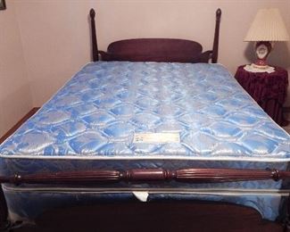Mahogany Full-Size Bed and Mattress