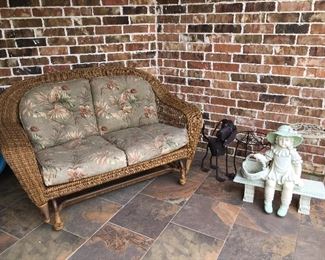 Wicker patio furniture
