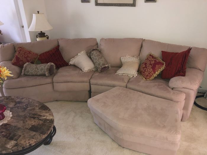 Three-piece sectional couch microfiber. $300