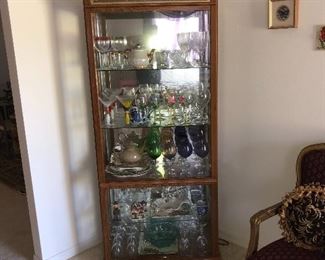 Wooden curio cabinet stands 6 for tall $100