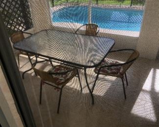 Patio table and chair set $70