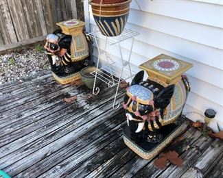 Pair of very heavy elephant plant stands located at my house. Only $200