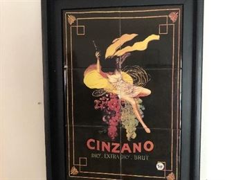 Cinzano wall art $40