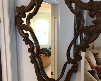 Antique wooden mirror $75