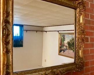 Large framed mirror