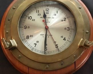 Ship's clock by "Bell Clock Co" (quartz) Made in USA