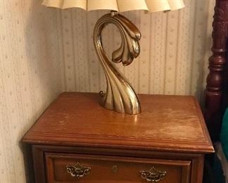 Nightstand and matching lamps