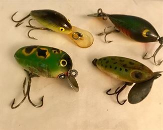 Vintage fishing lures, whopper stopper, Jitterbug by Fred Arbogast