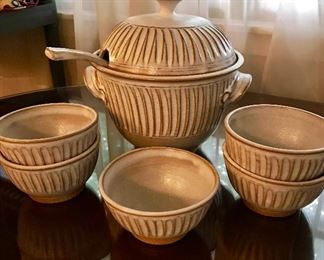 Steve Coburn Pottery - Soup toureen with bowls