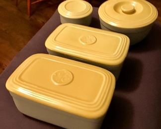 Art Deco GE refrigerator dishes made by Hall.