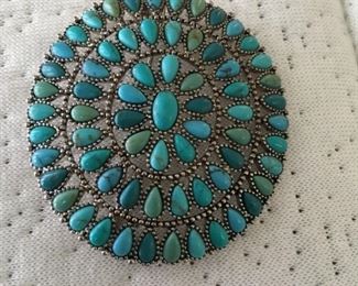 Turquoise brooch 