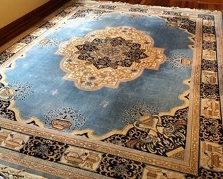 Large blue rug 9x12