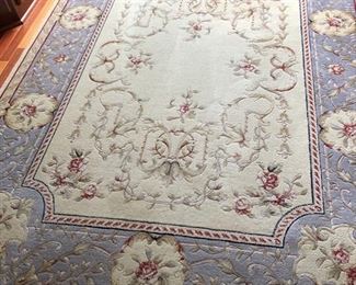 Cream and purple floral rug 5.5x7.5