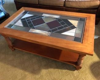 Glass top coffee table (matching side table not pictured)