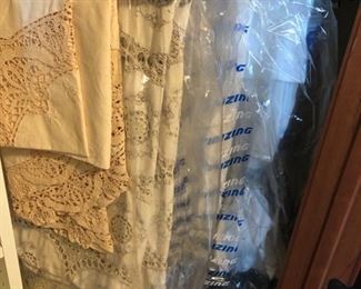 Antique and new linens