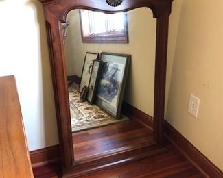 Large mirror.  Can hang on its own or attach to dresser (supports included)