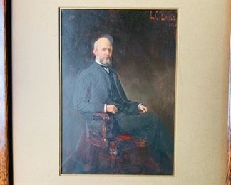Oil portrait signed "L. C. Earle 1889"  (Lawrence Carmichale Earle  (1845 - 1921)