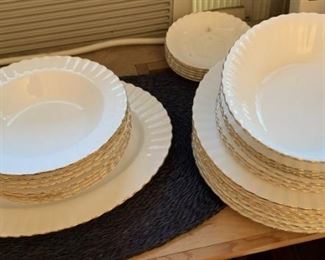 Royal Albert Dishes - White with Gold Rim