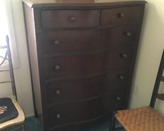 Bow front dresser.  