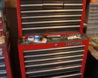 Craftsman rolling tool chest and 10-drawer tool box