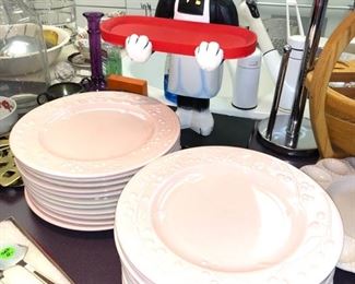 Pink dinner plates