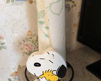 Snoopy paper towel holder!