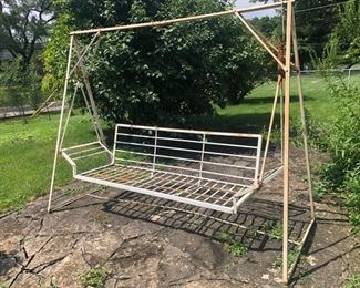 Metal garden swing frame