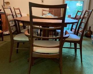 Mid-Century dining table with 6 chairs - Scan