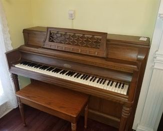 Wurlitzer piano with bench 