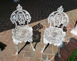 Old wrought iron chairs 