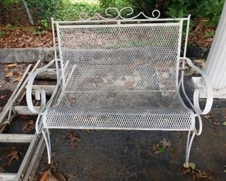 Wrought iron bench 