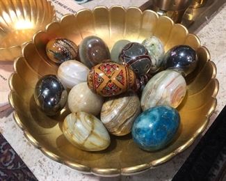 Marble decorative eggs...