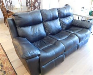 leather sofa with electric built in recliner
