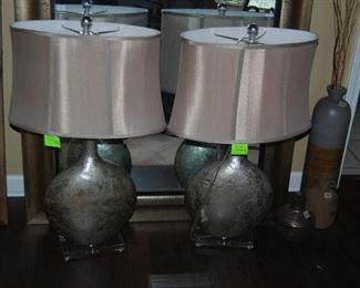 silver lamps