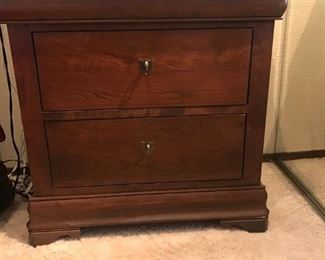 Two matching nightstands with 3 drawers
