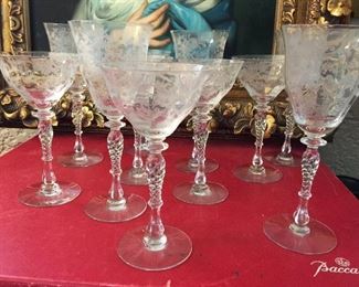 Fostoria Glasses different sizes