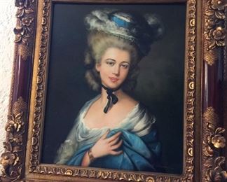 Huge and amazing oil paintings, fabulous frame.