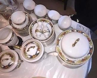 lovely set antique czech. porcelain dishes
