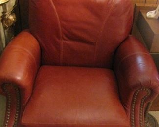 great leather recliner chair with nail heads