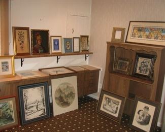 lots of wonderful art, some original, some art prints , some vintage, priced to go